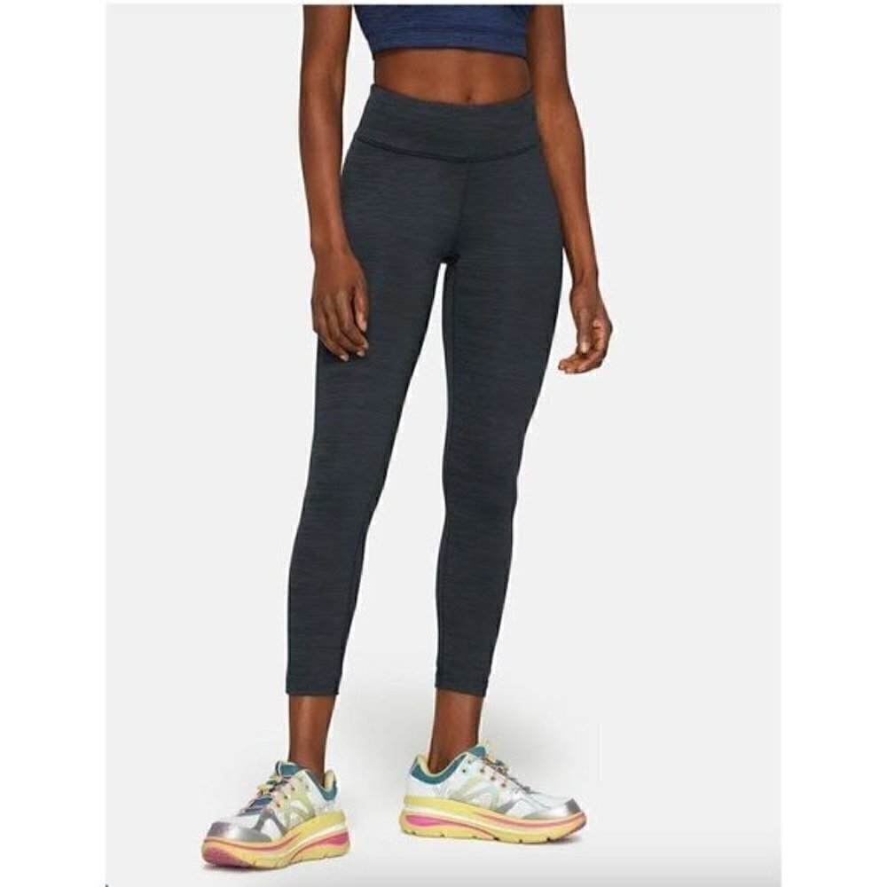 Outdoor Voices Flex Crop Dark Gray Night Leggings Yoga Activewear Sz S